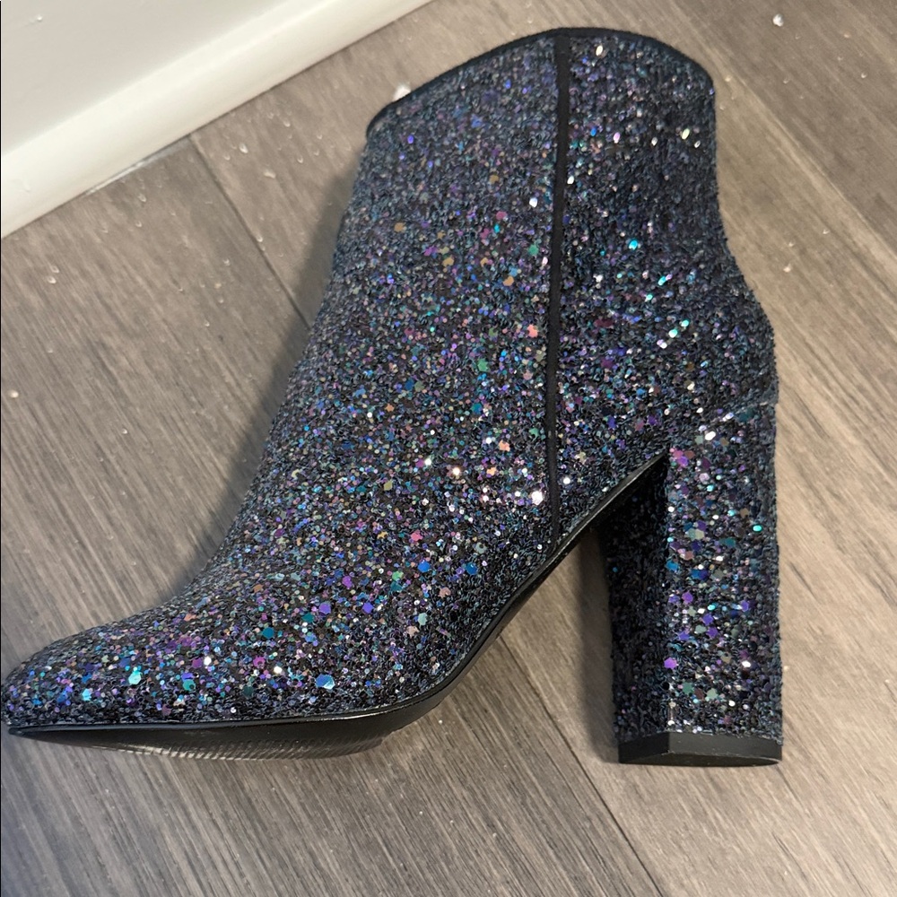 Call It Spring Glitter Ankle Boots - Black Multicolor